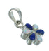 Silver Opal And Lapis Southwestern Flower Pendant YX70399